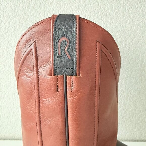 NEW Rod Patrick Mens Cowboy Boots 12.5A Black Glazed Shoulder Western Blunt Toe - Picture 3 of 12